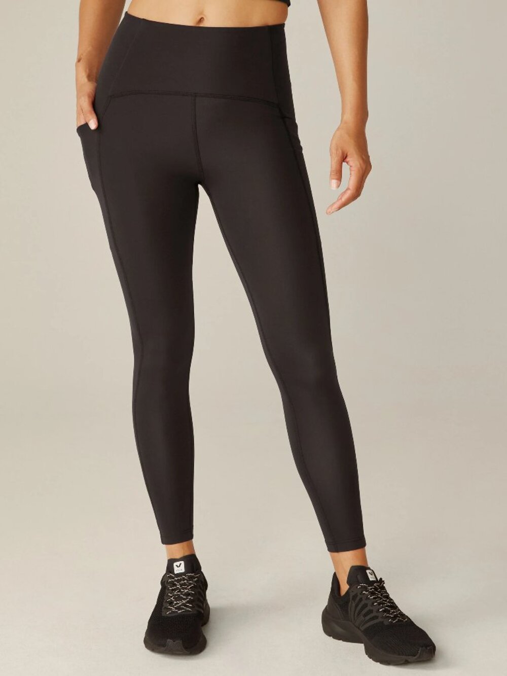 Beyond Yoga PowerBeyond Strive Pocket Midi Legging 2.0 Black Women's Size XXS
